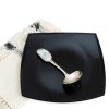 Grey & white serving ladle