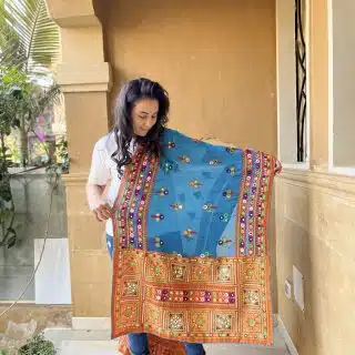 Indian embroidery shawl