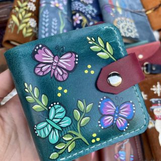 Butterfly turquoise wallet