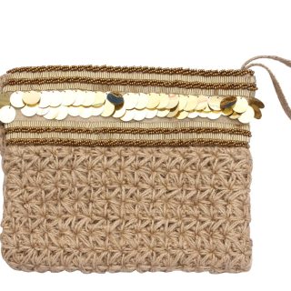 Gunny thread bags with beads and sequins