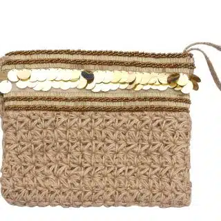 Gunny thread bags with beads and sequins