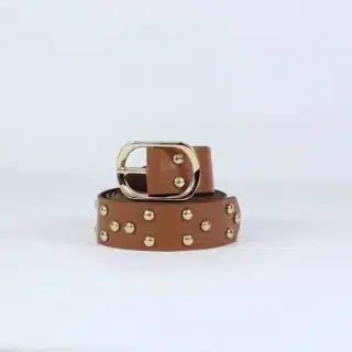 Genuine leather studs belt