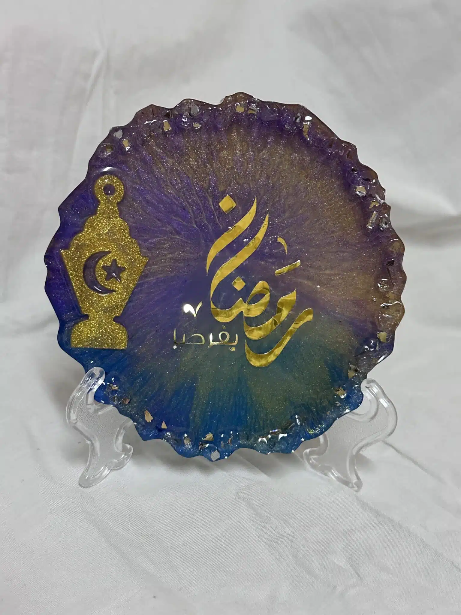 Ramadan Resin Decoration Set 2 Ramadan home accessories with stand