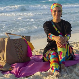 Burkini multi color * black: 3 pieces