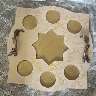 Ramadan Arabic Coffee Serving Tray (Dusty rose)