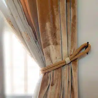 Golden rope - Curtain tie back jute rope- Holdback Curtain Tie - Decor Curtains Jute and Cotton Rope