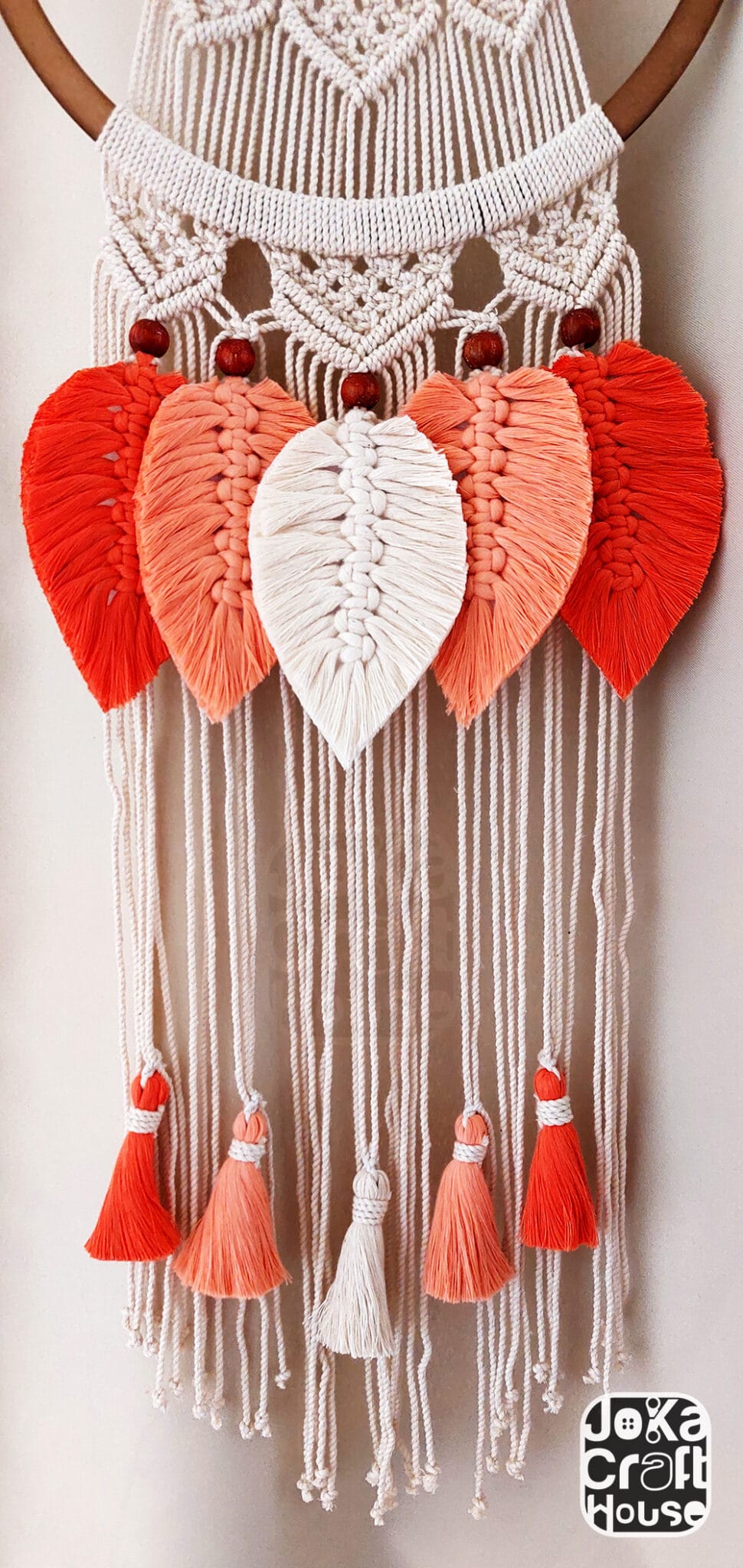 Macrame Feathers Wall Hanging - معلقة ورق الشجر من المكرمية - Color 1 3 Iman 3 scaled