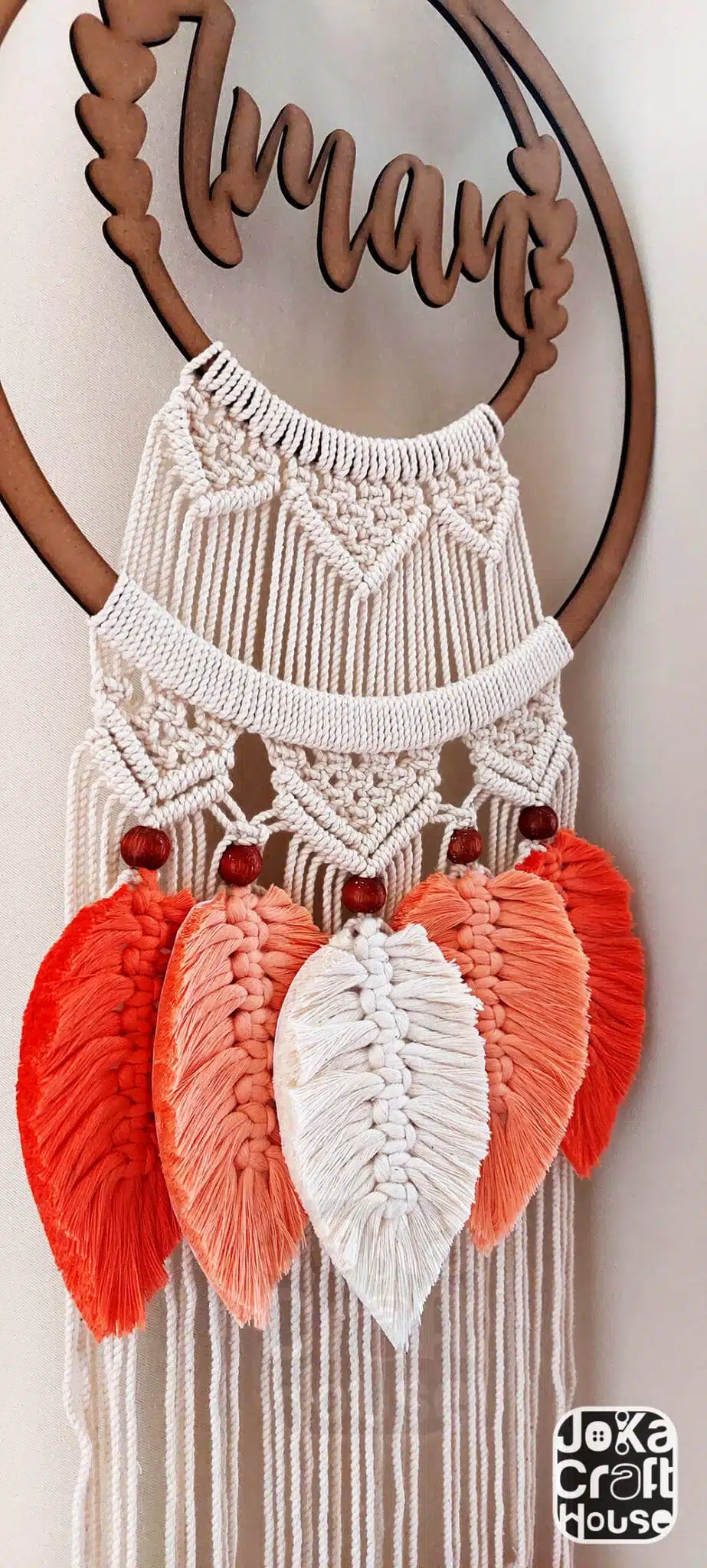 Macrame Feathers Wall Hanging - معلقة ورق الشجر من المكرمية - Color 1 4 Iman 4 scaled