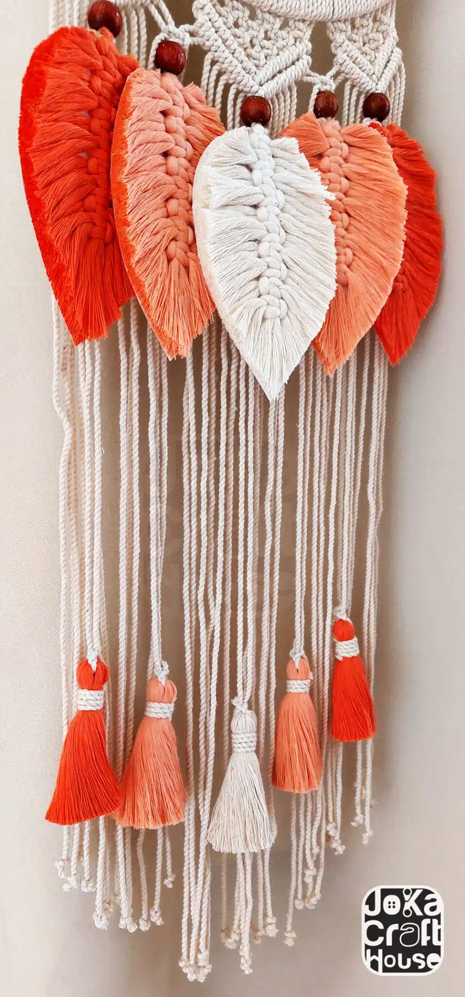 Macrame Feathers Wall Hanging - معلقة ورق الشجر من المكرمية - Color 1 5 Iman 5 scaled