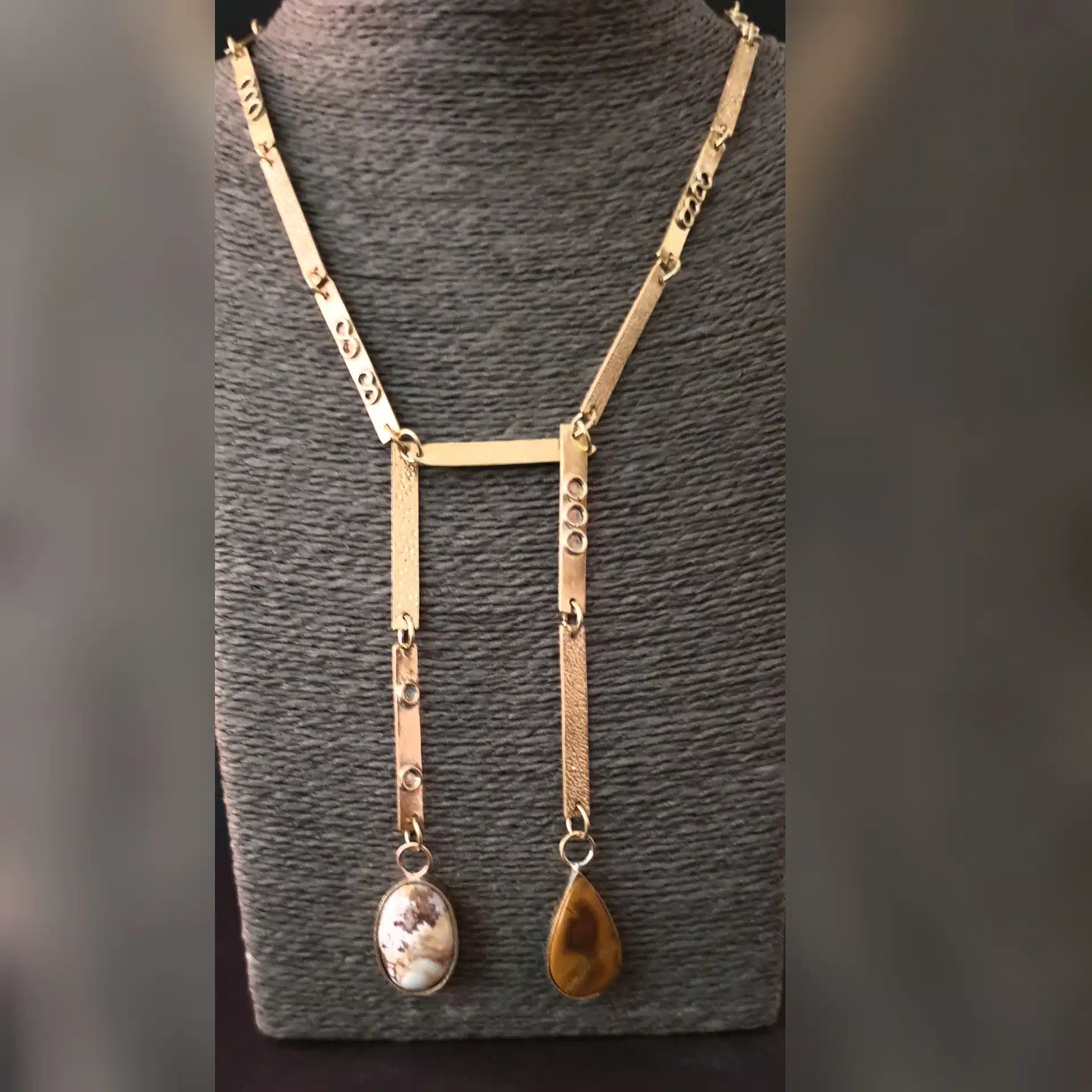 Two stone copper necklace 1 Two stone copper necklace