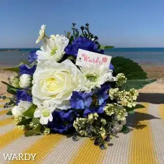 Blue wedding bouquet