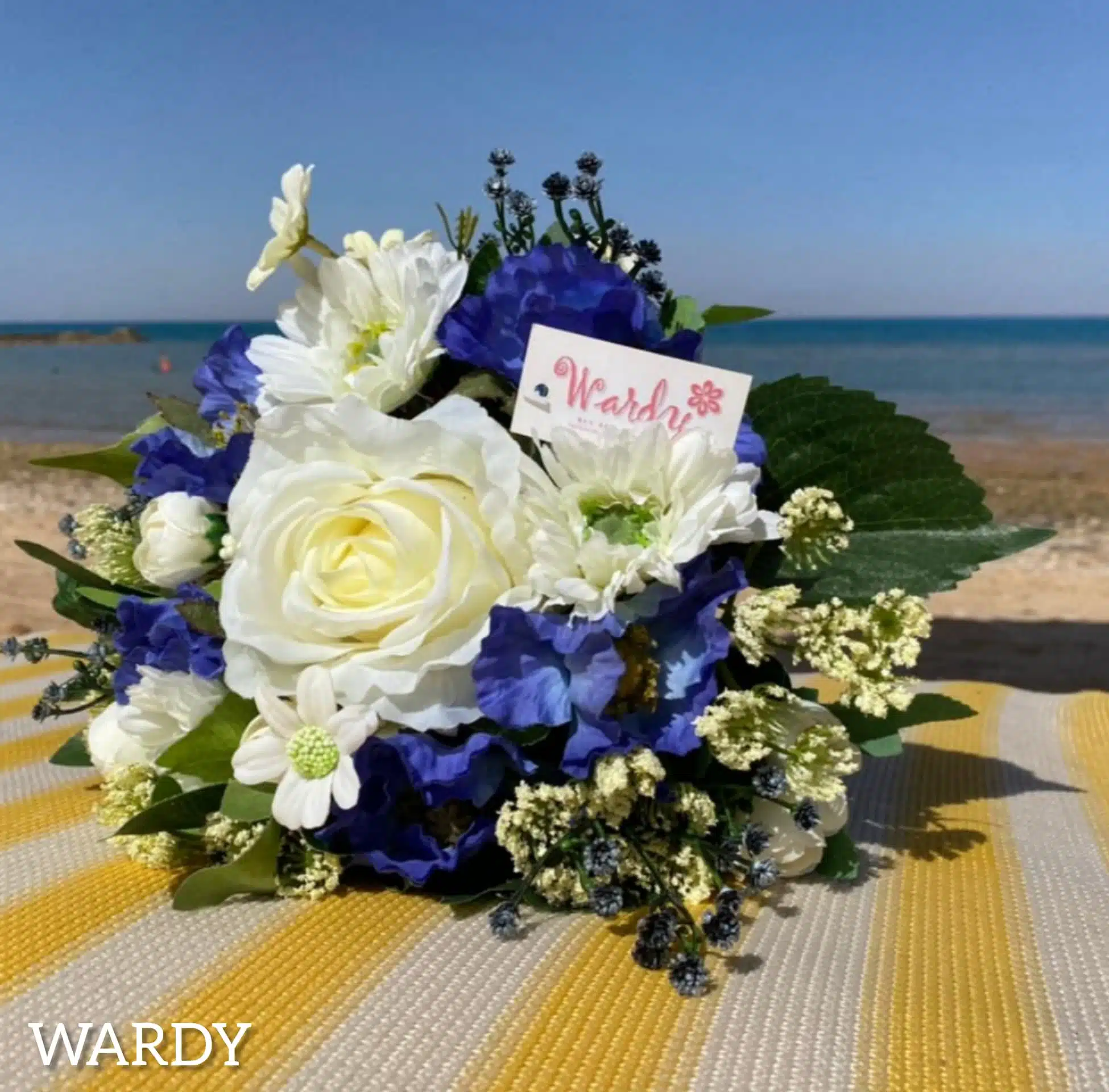 Blue wedding bouquet 1 Blue wedding bouquet