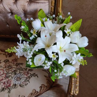 White Lilies wedding bouquet