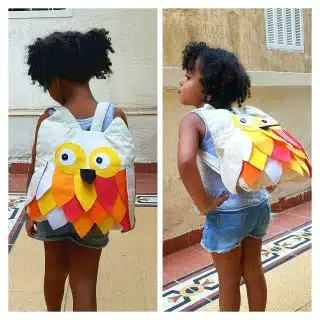 شنطة قماش بومة بريش