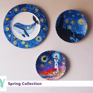 Starry Night wall plates Set