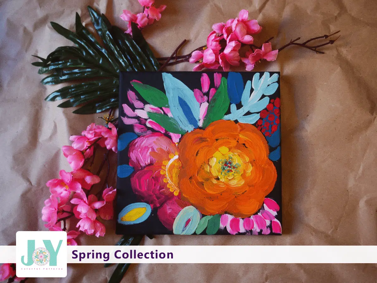 Spring Flower Paintings set 2 JOY 7