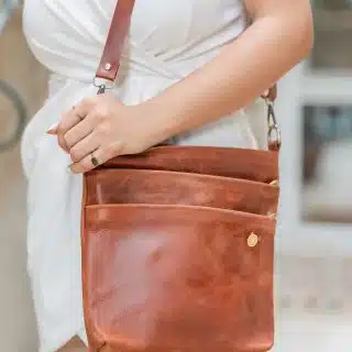 Vintage Small pullup leather Crossbody Purse