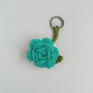 Large Crochet Rose Keychain (Quantities by order) (You can choose colors form the color pallete)