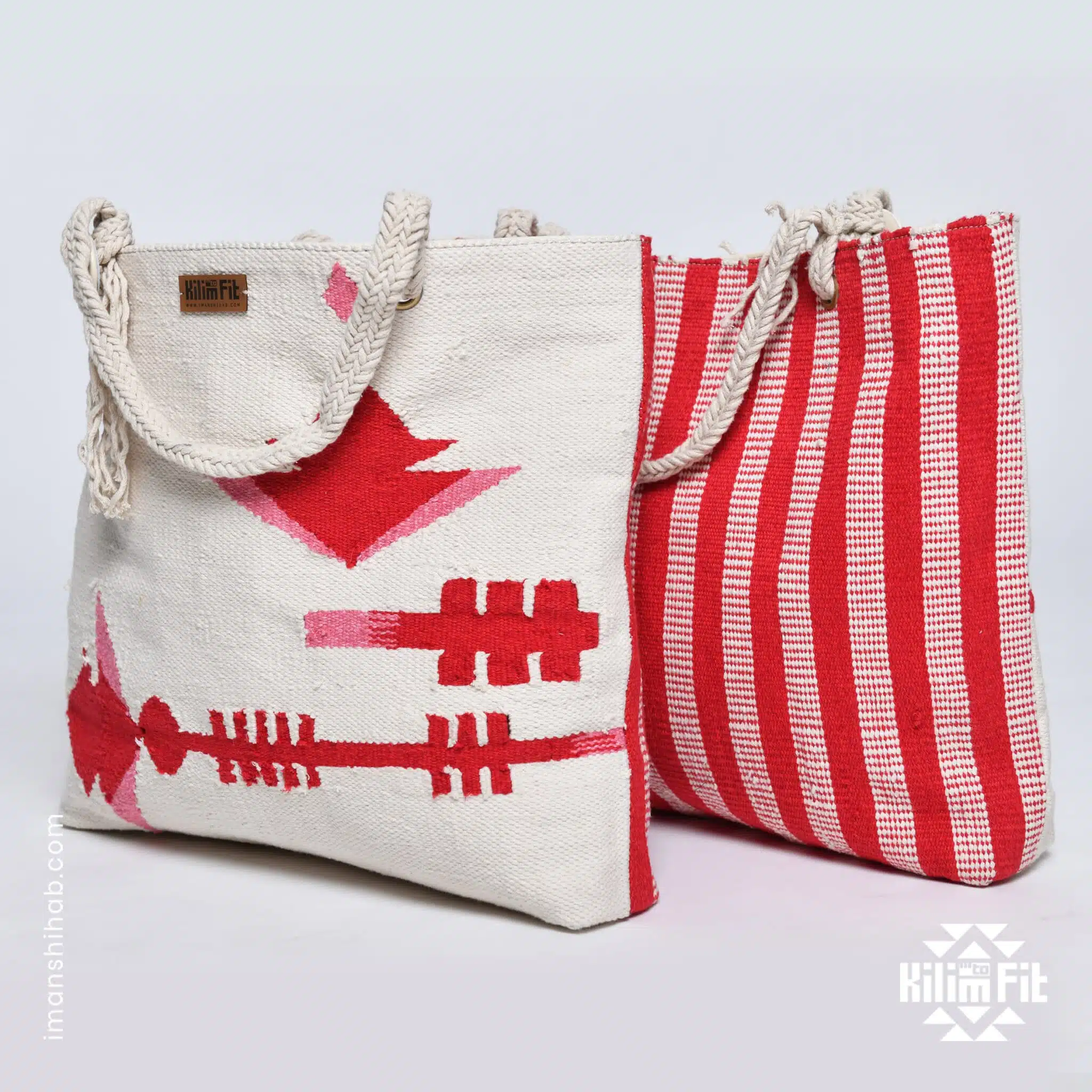 Kilim Bag - Bamboo Red 7 KilimBagBRwhite scaled