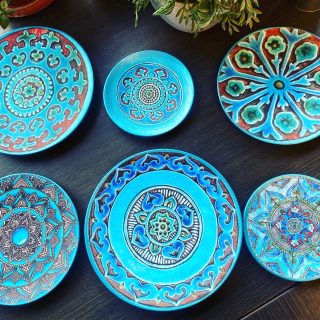 Turquoise Moroccan Tiles Wall Decor