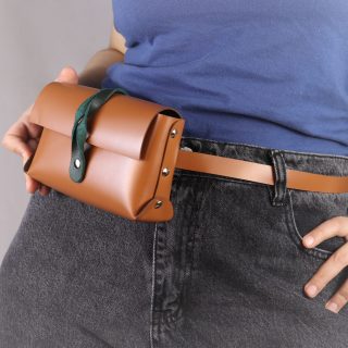 genuine leather belt bag