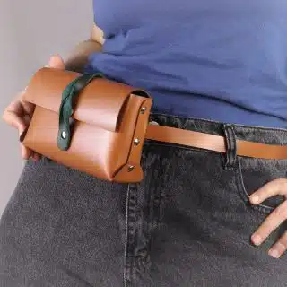 genuine leather belt bag