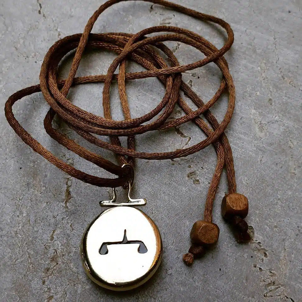 Libra pendant 3 Libra with agate in string 2