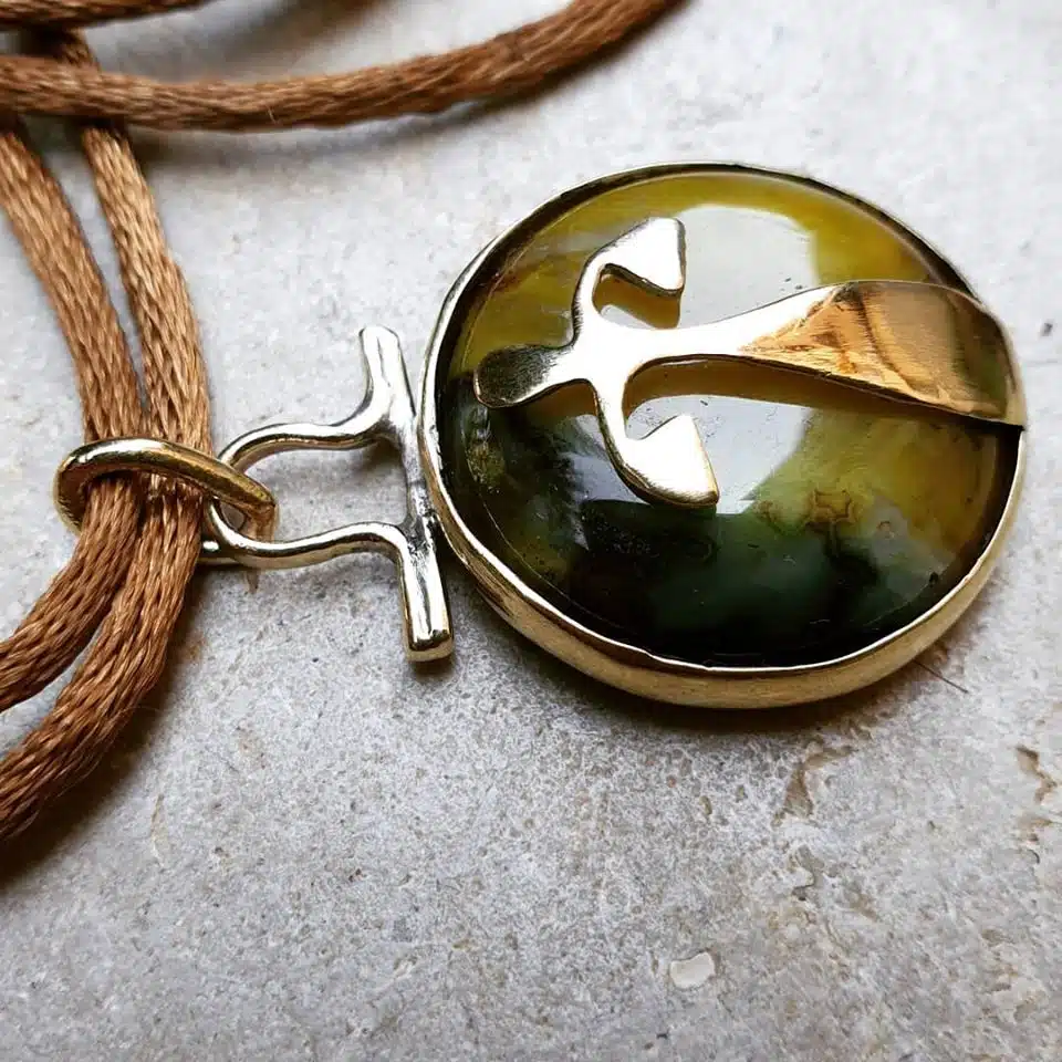 Libra pendant 2 Libra with agate in string 3