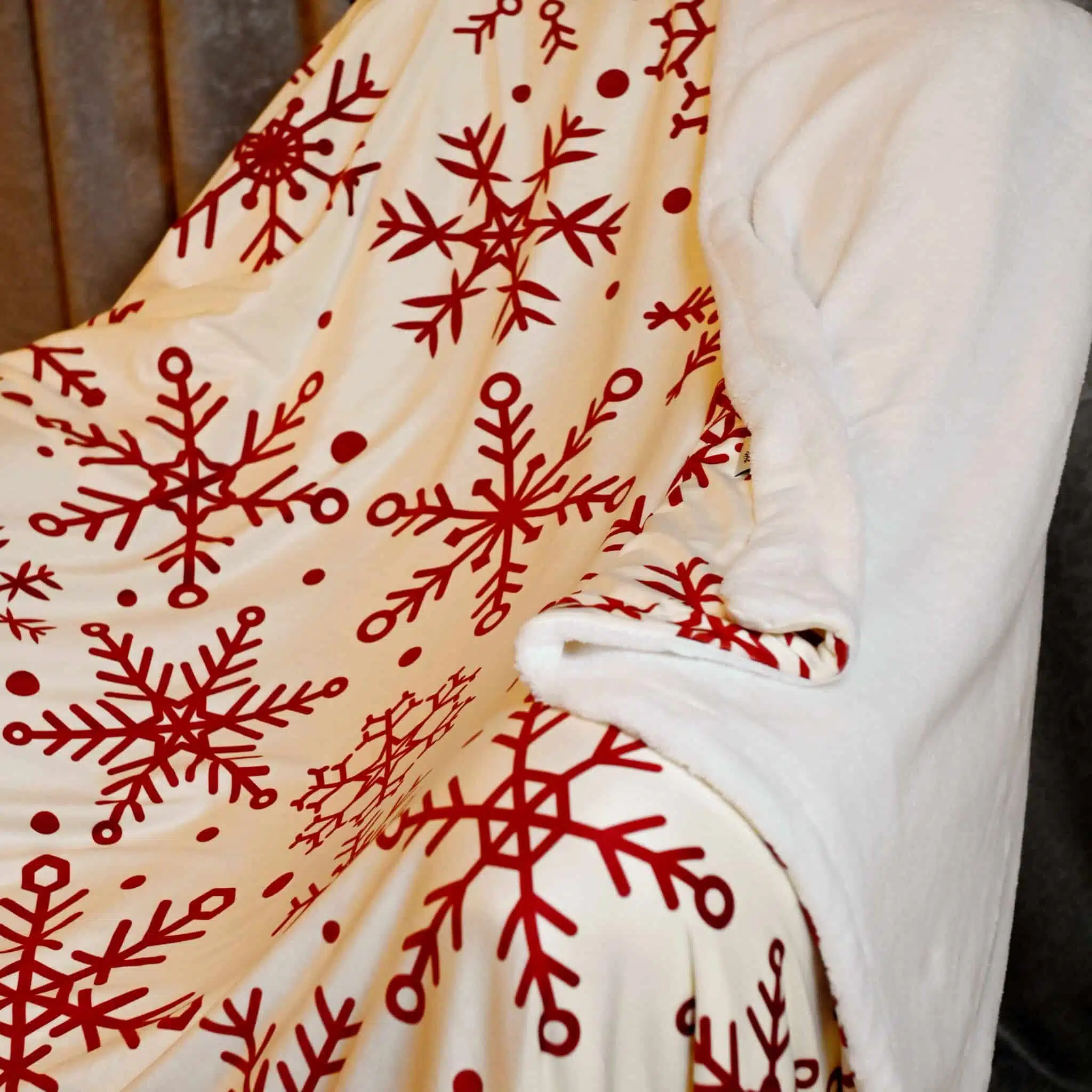 Throw Blanket Snow Flake White 2 MAS 0518 scaled