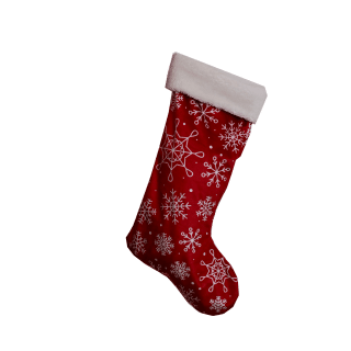Snow Flake Stocking with Fur