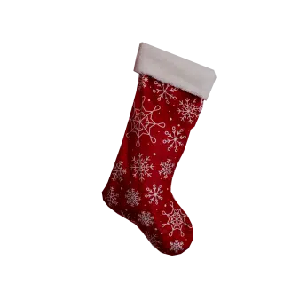 Snow Flake Stocking with Fur