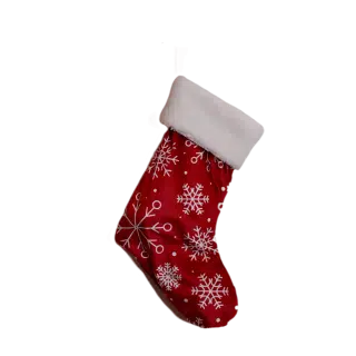 Snowflake Stocking Small with Fur