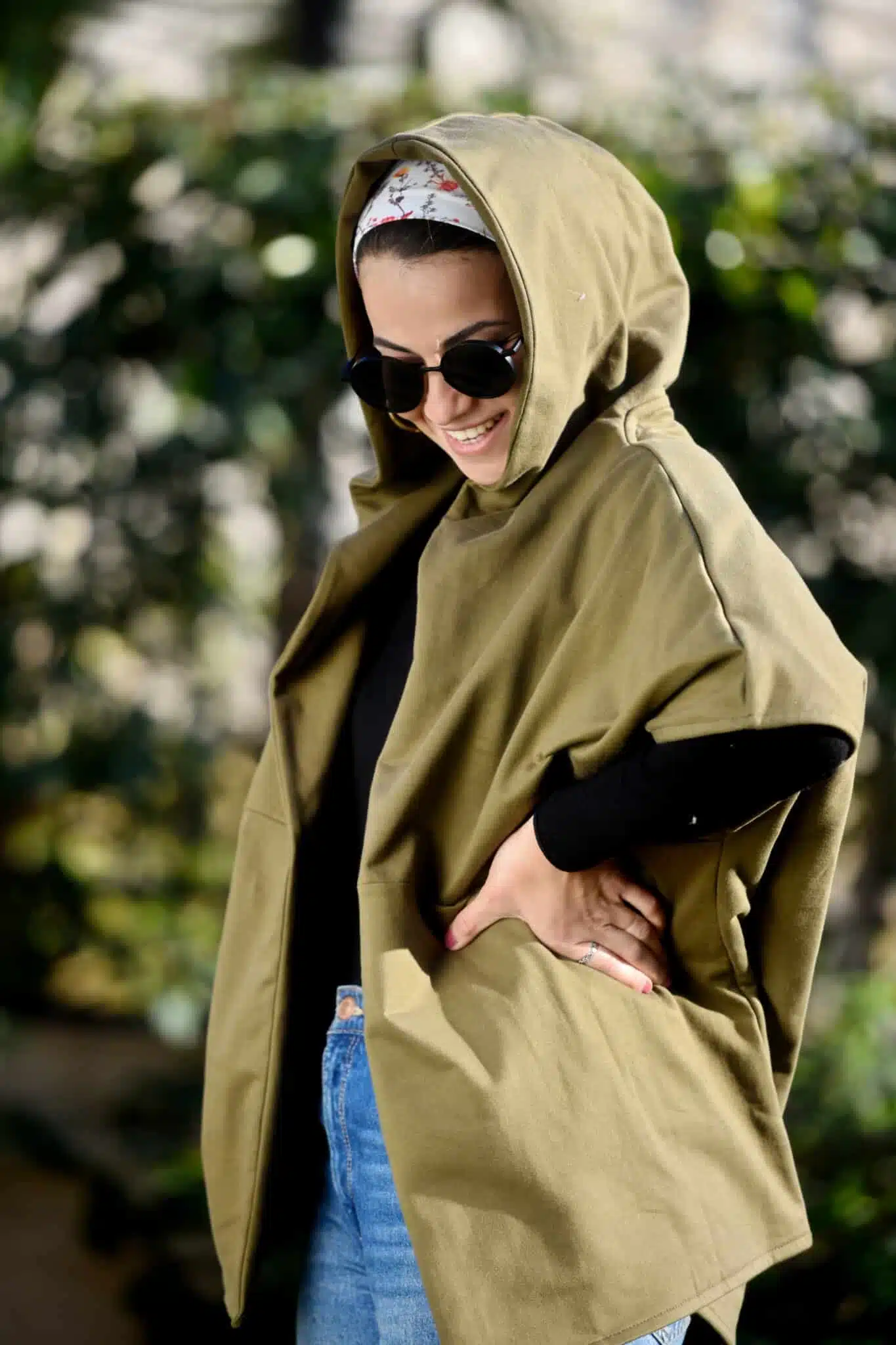Khaki Hooded Cape 5 MAS 8515 scaled