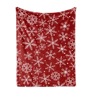 Throw Blanket The Snow Flake Red
