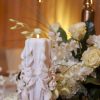 Bridal white with beige candle