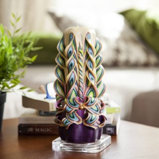 Peacock Candle