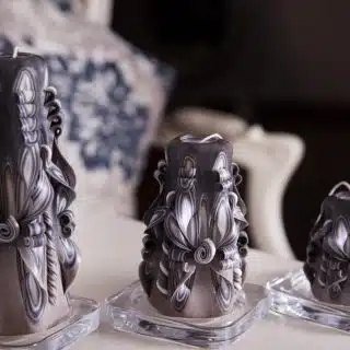 Set of brown candles