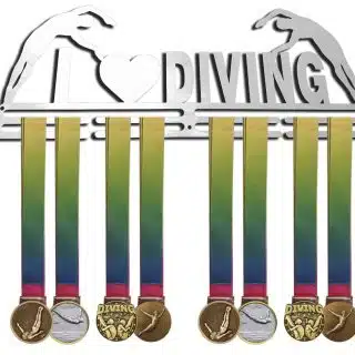 I Love Diving Medal Hanger