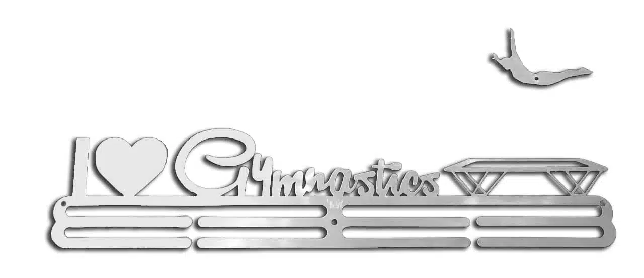 I Love Trampoline Medal Hanger 2 MH I Love Gymnastics Trampoline 01