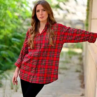 Red Stewart tartan shirt