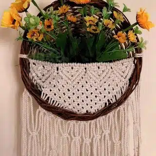 Macrame Plant Basket (Shape 1) - باسكيت زرع من المكرمية