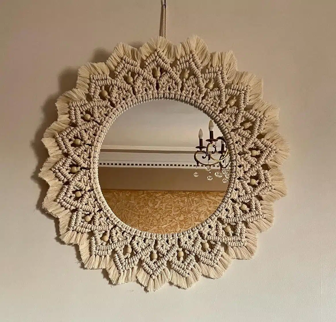 Macrame mirror 1 Macrame mirror