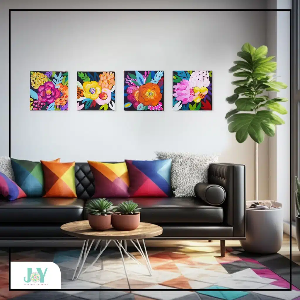 Spring Flower Paintings set 1 painting