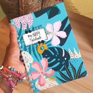 Zan Design My Happy Notebook A5 Green Floral