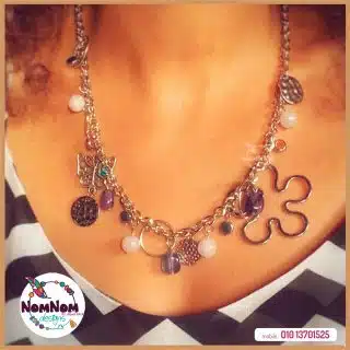 Long Handmade Energy Healing Charm Necklace