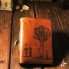 Dandelion leather notebook