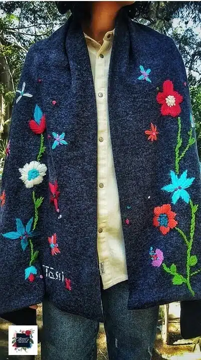 Blue Bohemian Shawl 1 Blue Bohemian Shawl