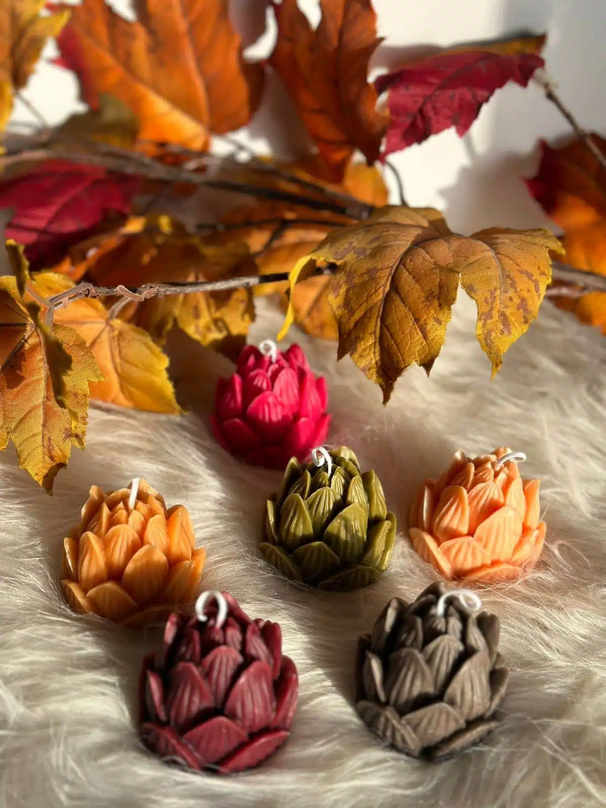 6 Fall Colors Candles 1 6 Fall Colors Candles