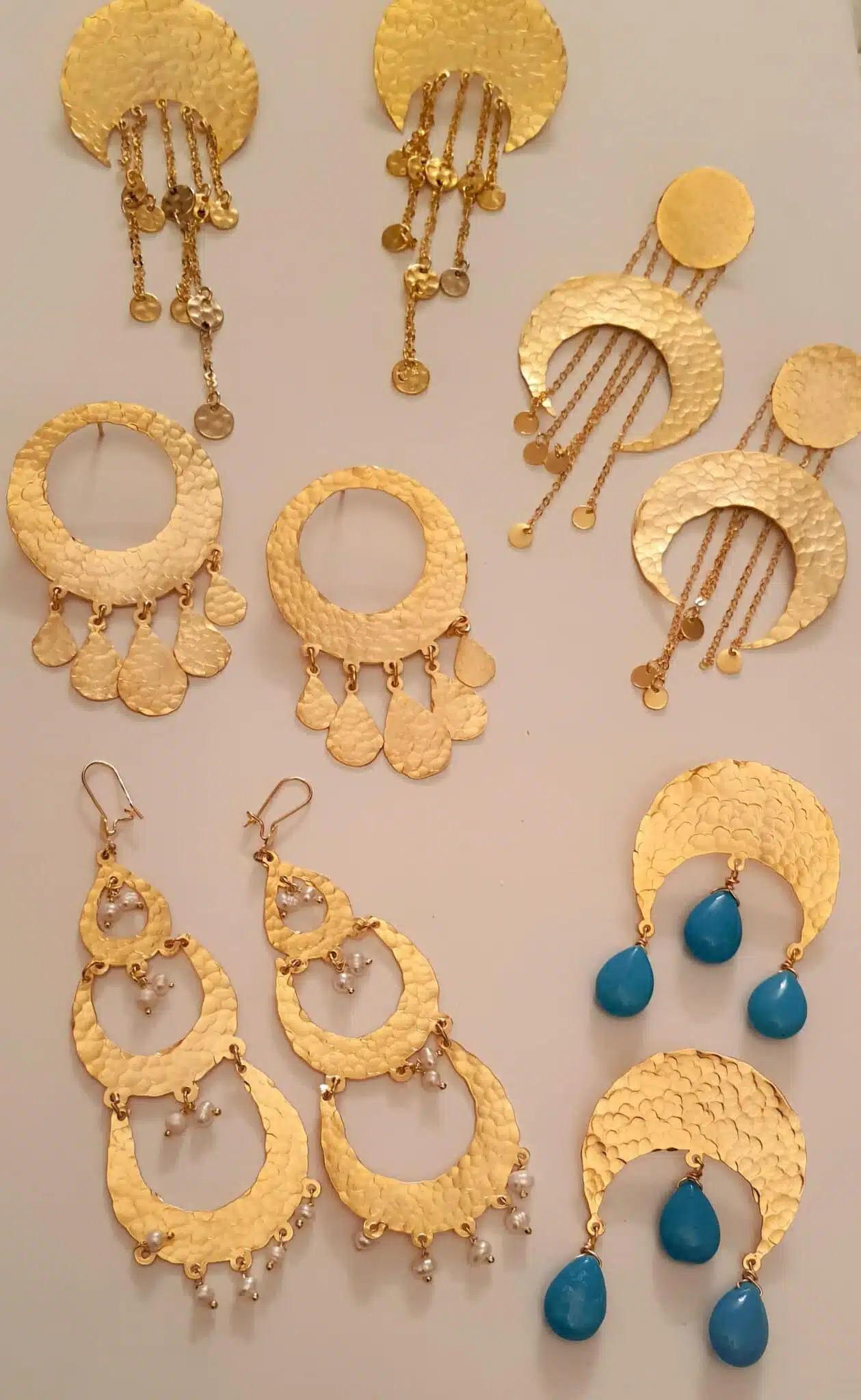 Copper earring plated with gold 18k 1 Copper earring plated with gold 18k