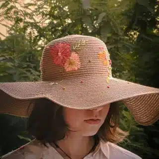 Camel Fleuri French Hat